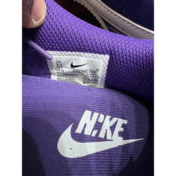 Nike Cortez Purple White DZ2795-500 Women’s Size 9.5 Retro Classic Shoes - Picture 8 of 14